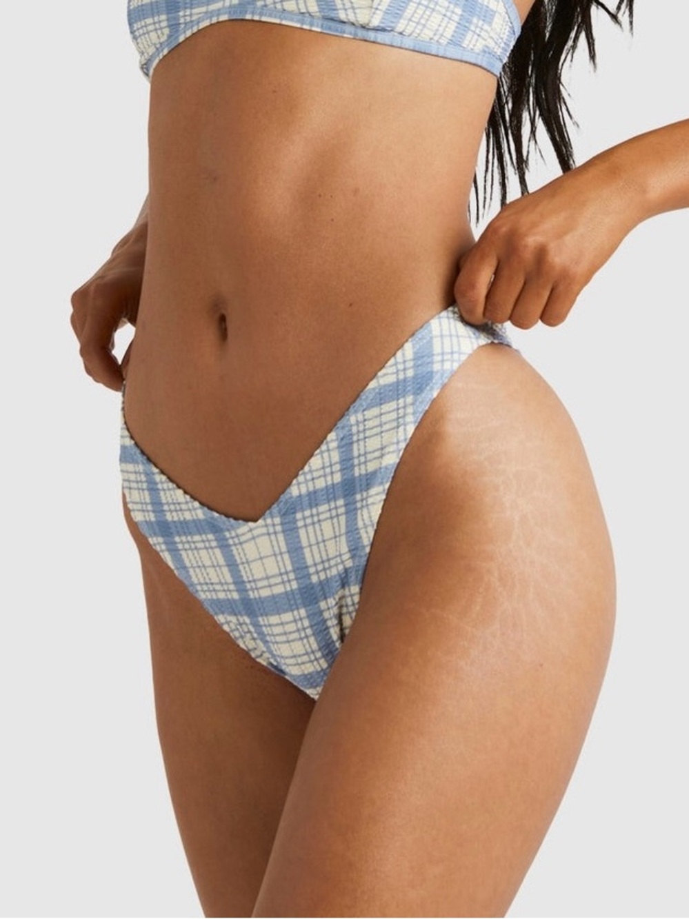 RVCA Vintage Plaid French Bikini Bottom